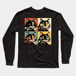 Tortoiseshell Pop Art - Cat Lovers Long Sleeve T-Shirt